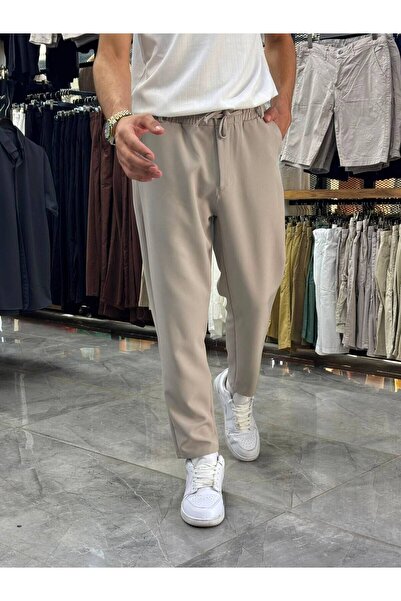 YŞRLİNE COLLECTİON Ανδρικό Παντελόνι Jogger από Διπλό Ύφασμα σε Στενή Γραμμή ...