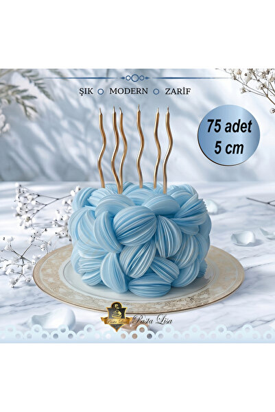 Yuvarlak Hazır Kesim Mavi Yenilebilir Modelleme Kağıdı 5 cm (75 Adet)