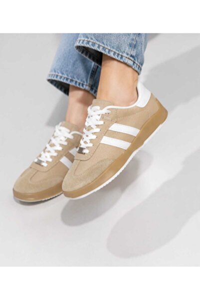 GAK RUN Two-Tone Beige Casual Sports Shoes Comfortable Rubber Sole