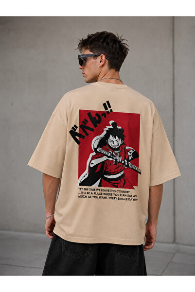 Nulivez One Piece Luffy Printed Oversize Unisex T-Shirt – Anime Themed Short ...