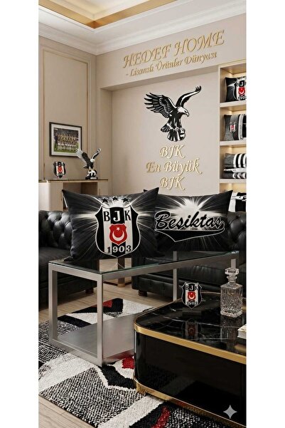 Zorluteks Lisanslı Bjk Taraftar Temalı Out Yastık Kılıfı-50x70 cm (Tekli)