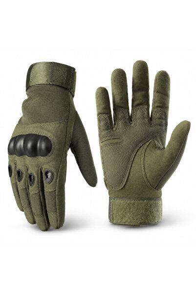 EvrikaKron ®   Mănuși tactice, XL, Verzi, Protecție articulații, Palmă anti-a...