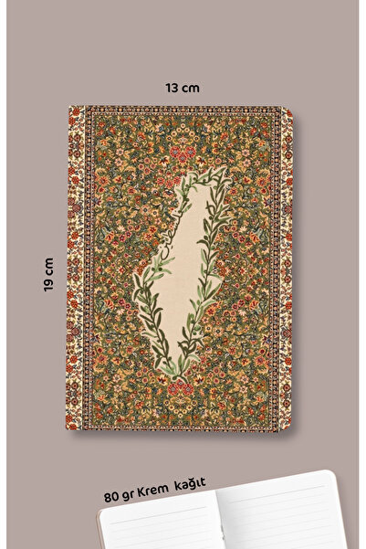 Dava Adamı Yayınları Zeytûnî - Olive Branch - Palestine Bag Size Striped Note...