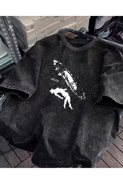 JANTIL MODA Retro Washed Cotton Unisex Oversize T-Shirt 🌑