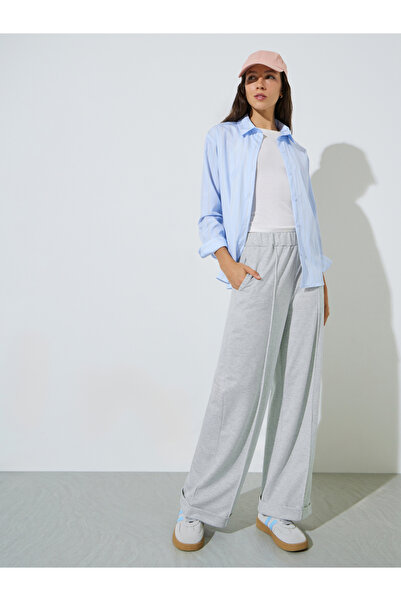 Styli Solid Wide Leg Joggers