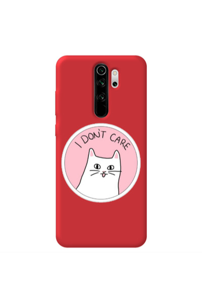Other Xiaomi Redmi Note 8 Pro I dont Care Red Colored Silicone TPU Θήκη