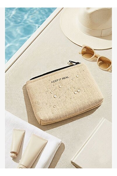 Ocean Home Textile Textile Thermal Insulated Jute Linen Makeup Bag 15 X 11 X ...