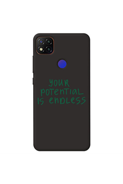 Other Xiaomi Redmi 9c Your potential is endless Black Colored Silicone TPU Θήκη