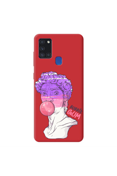 Other Samsung A21S Pin Bubble Red Colored Silicone TPU Θήκη