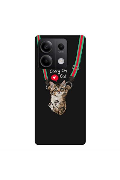 Other Xiaomi Redmi Note 13Pro 5G Swinging cat Black Colored Silicone TPU Θήκη