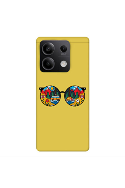 Other Xiaomi Redmi Note 13 5G Round Glasses Yellow Colored Silicone TPU Θήκη
