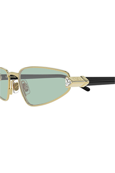 Valentino VG0035S 003 Gold Green Narrow Cat-Eye Gunes Gozlugu