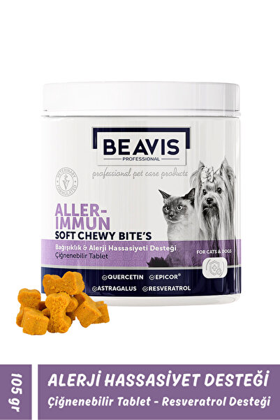 BEAVIS Kedi ve Köpekler İçin Alerji İmmun Destekli Çiğneme Tableti 105 gr