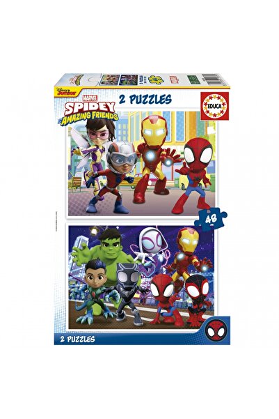 EDUCA Puzzle, Educa, Spidey si prietenii lui uimitori, 2 x 48 piese