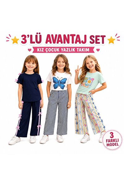 CiciTime Çocuk Modası Devojčin letnji 3-dijelni SET PREDNJOVIH i DONJIH DELA