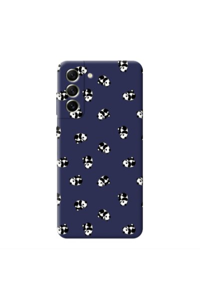 Other Samsung S21 FE Small Pandas Dark blue Colored Silicone TPU Θήκη