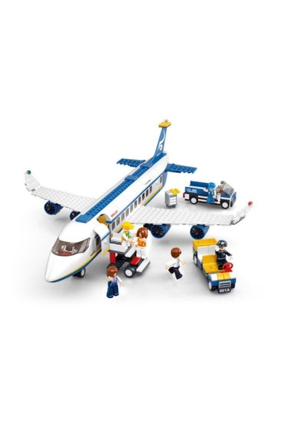 MC Micostore Joc de constructie Avion, pvc, Sluban M38-B0366, 463 piese, 42.5...