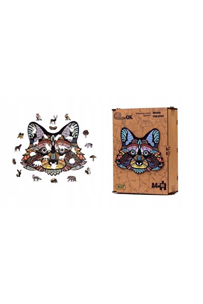 PuzzleOK Puzzle din lemn, , Model Raton, 80 piese, 6+ ani, 21 cm x 15 cm x 7 ...