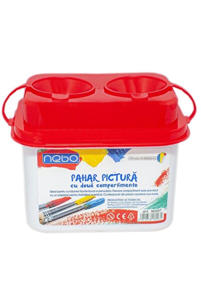 MC Micostore Pahar pictura Nebo, cu capac, cu suport pensule, 2 compartimente...