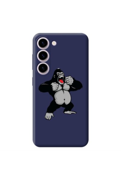 Other Samsung S23 Angry Gorilla2 Dark Grey Colored Silicone TPU Θήκη