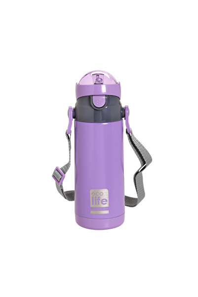 Ecolife ΜΕΤΑΛΛΙΚΟ ΠΑΙΔΙΚΟ ΘΕΡΜΟΣ 400ml - ΛΙΛΑ