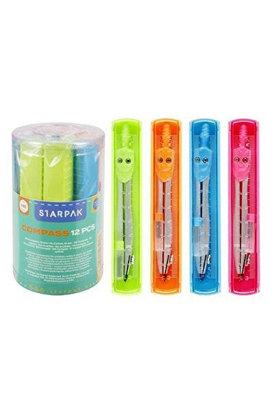 OEM Compas metalic STARPak cu riglă și mine de rezervă