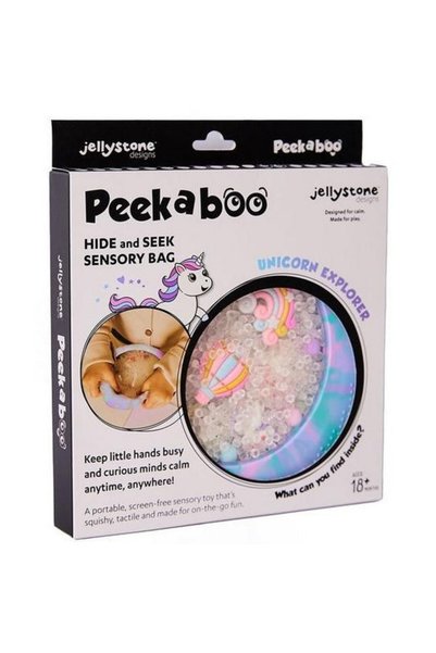 OEM Jellystone Peekaboo Unicorn disc senzorial cu figurine ascunse 18 luni+