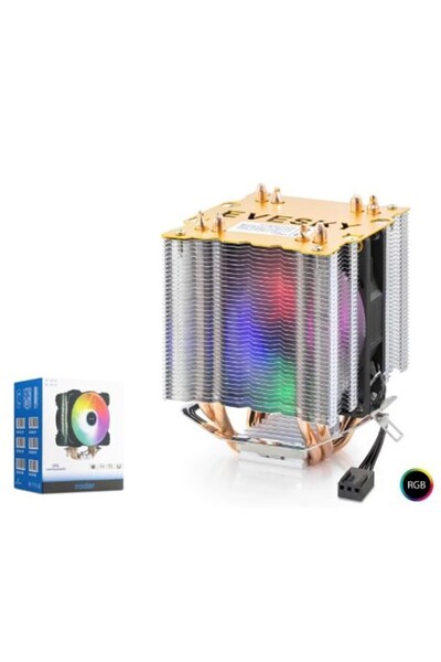 NODAR Nd2604 Cpu Tower Type Processor Cooler Dual Fan 90 mm Rgb Black