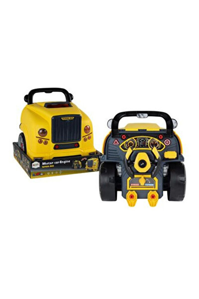 OEM Atelier pentru copii Leantoys - Autobuz galben de desenat 3+ cu unelte