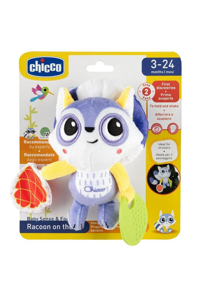 OEM Jucărie de șoricei pentru cărucior Chicco cu inel gingival și sonor, 3 luni+