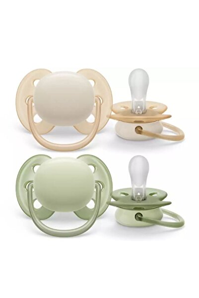 Philips Avent Avent Υπέρ-απαλή Πιπίλα 0-6 μηνών Αγόρι Λευκό-Πράσινο (SCF091/05)