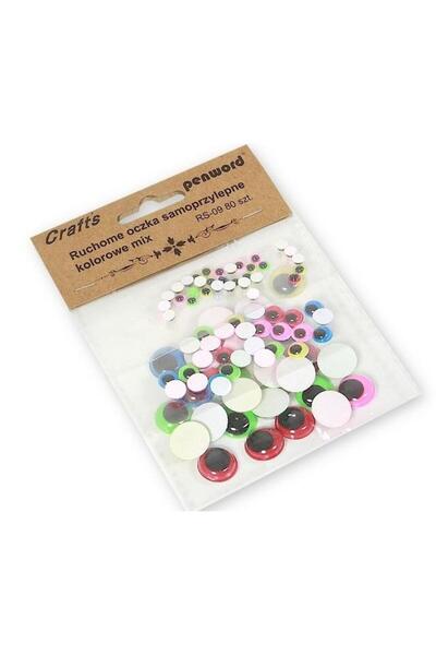 PENWORD Set 80 ochi mobili autoadezivi, Penword, multicolor