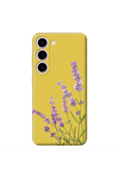 Other Samsung S23 Flowers 8 Yellow Colored Silicone TPU Θήκη