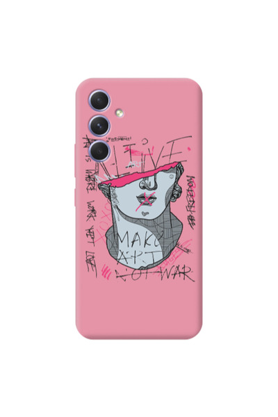 Other Samsung A54 Make art Pink Colored Silicone TPU Θήκη