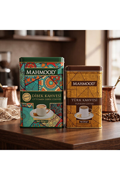 Mahmood Coffee Traditional Flavor Set Dibek 400 g and Turkish Coffee 220 g