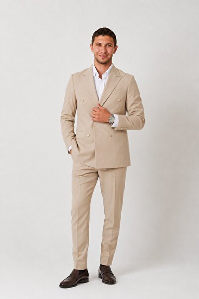 MODMEN Men's Double-Breasted Slimfit Suit Men's Sport Double-Breasted Suit