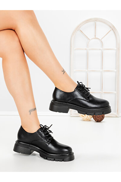 Vivirich Pantofi casual dama negri din piele ecologica Elara