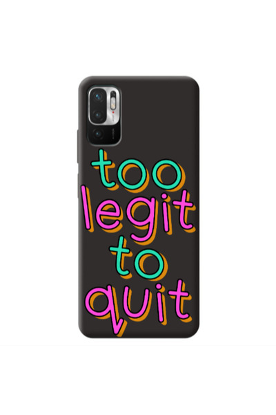 Other Xiaomi Redmi Note 10 Pro 5G Too Legit To Quit Black Colored Silicone TP...