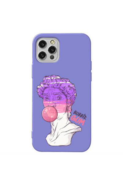 Other Apple iPhone 13 Pro Pin Bubble Purple Colored Silicone TPU Θήκη