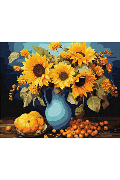 ideyka Pictura pe numere Armonie cu floarea-soarelui, 40x50 cm, set cu vopsel...