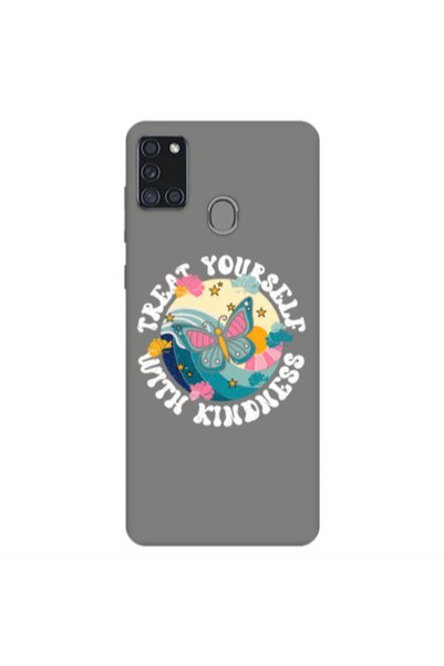 Other Samsung A21S Kindless Yourself Grey Colored Silicone TPU Θήκη