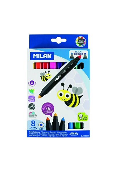 MC Micostore Carioci colorate Maxi olor 80090, 2 capete, 8 culori, blister ca...