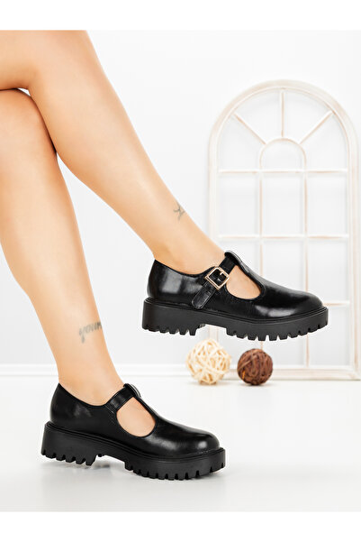 CM Pantofi casual dama negri din piele ecologica Zenella