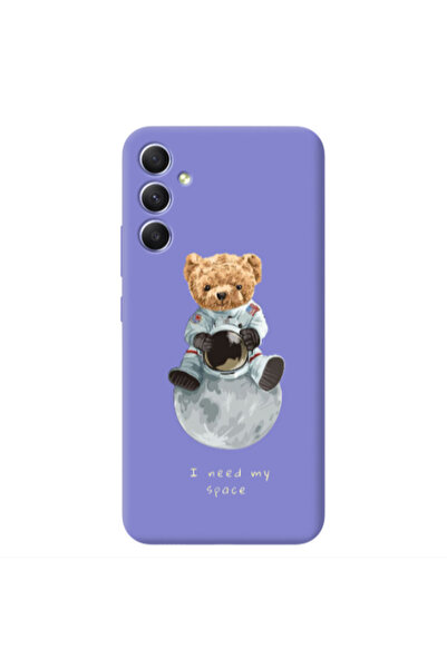 Other Samsung A25 Bear in space Purple Colored Silicone TPU Θήκη