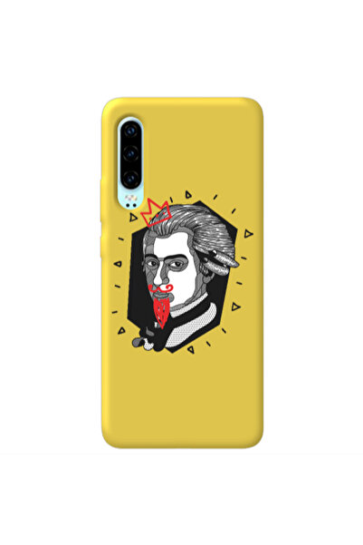Other Huawei P30 Bearded Yellow Colored Silicone TPU Θήκη