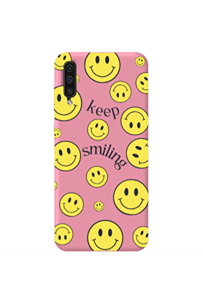 Other Samsung A70 Keep Smiling Pink Colored Silicone TPU Θήκη