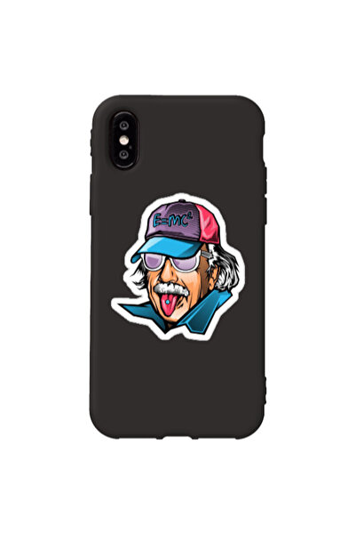 Other Apple iPhone Xs Max Einstein Black Colored Silicone TPU Θήκη