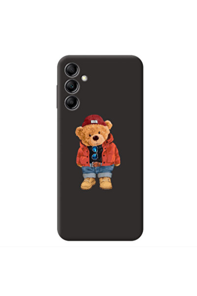 Other Samsung A14 5G Bear in a hat Black Colored Silicone TPU Θήκη