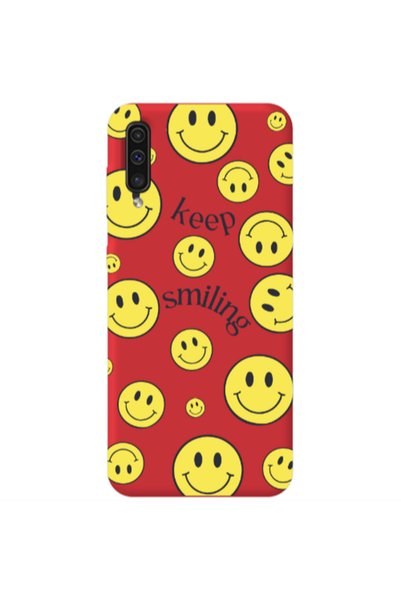 Other Samsung A70 Keep Smiling Red Colored Silicone TPU Θήκη