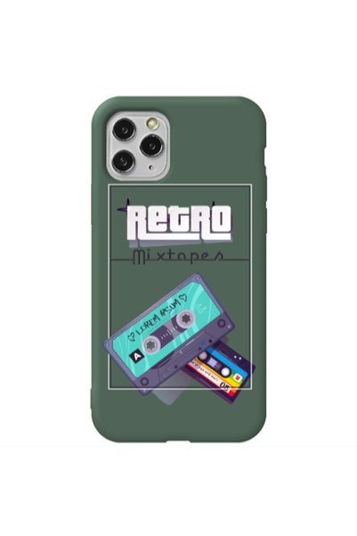 Other Apple iPhone 11 Pro Mixtapes Dark Green Colored Silicone TPU Θήκη